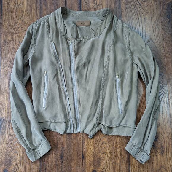 BlankNYC Faux Silk Bomber Jacket M - Picture 3 of 7